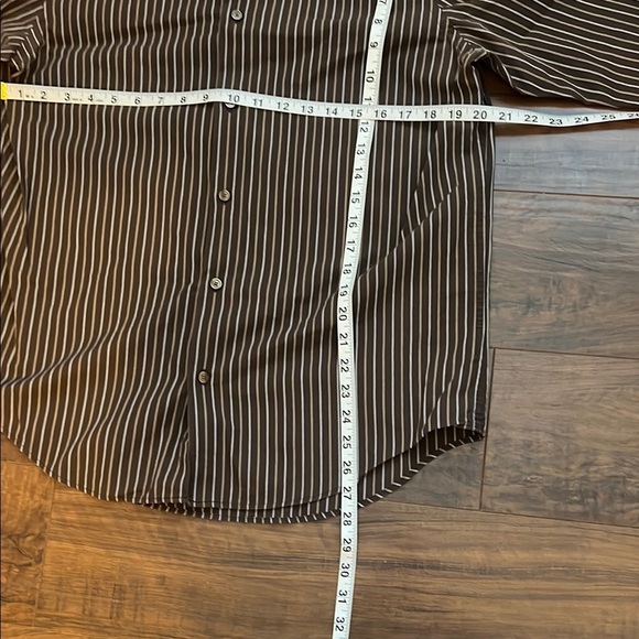 Banana Republic Brown Casual Button Down Shirt Classic Style Sz. M 15-15 1/2 - Picture 5 of 7